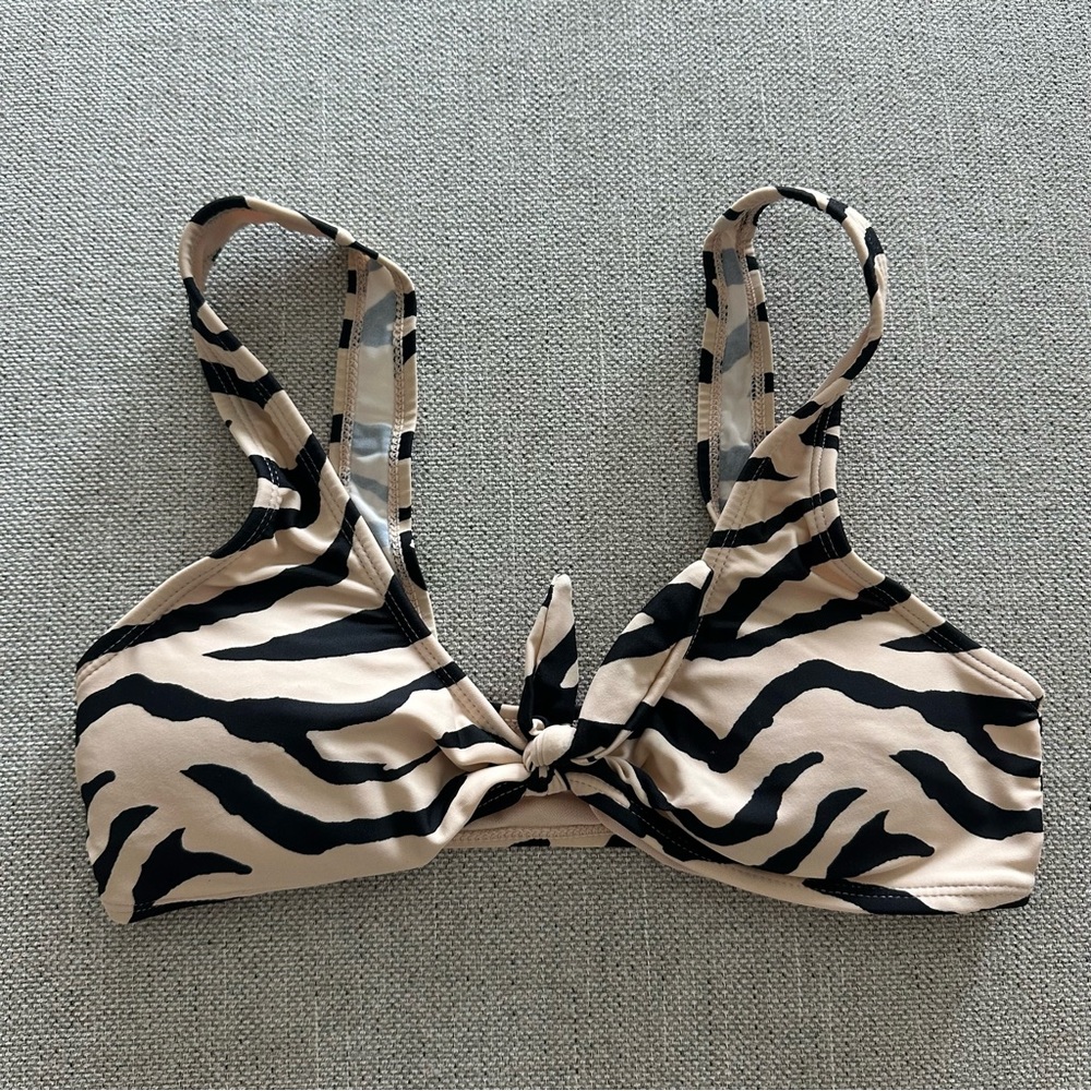 Tiger Print Bikini Top